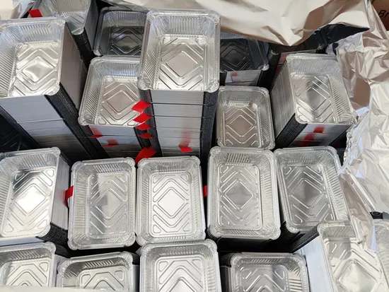 8011 8389 Prezzo Contenitore monouso in foglio di alluminio da 750 ml con coperchio piatto con coperchio nel microonde Prezzo 3003 Vassoio/Piatti in foglio di alluminio per torte e cibi surgelati